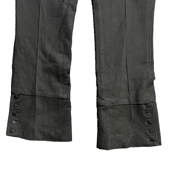 Ralph Lauren Purple Label Wool High Waist Dress Pants Black Sz 6 Button Pant Hem - Picture 4 of 16